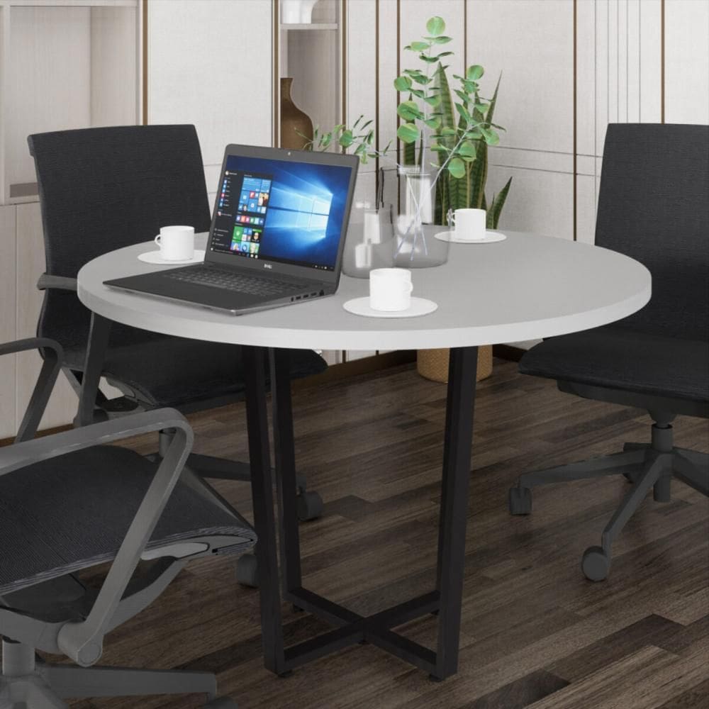 Mesa Escritório de Reunião 110cm Redonda Multimóveis CR25331