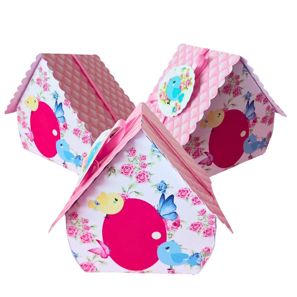 Kit Casa Jardim Passarinho 50 Itens Lembrancinha Aniversário
