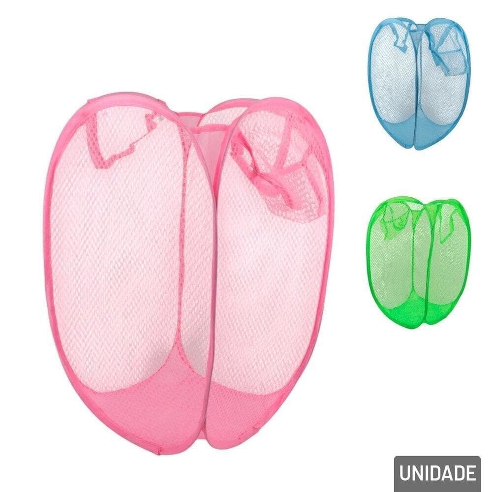 Cesto de Nylon 50x30cm Dobrável Color - Tudo em Caixa