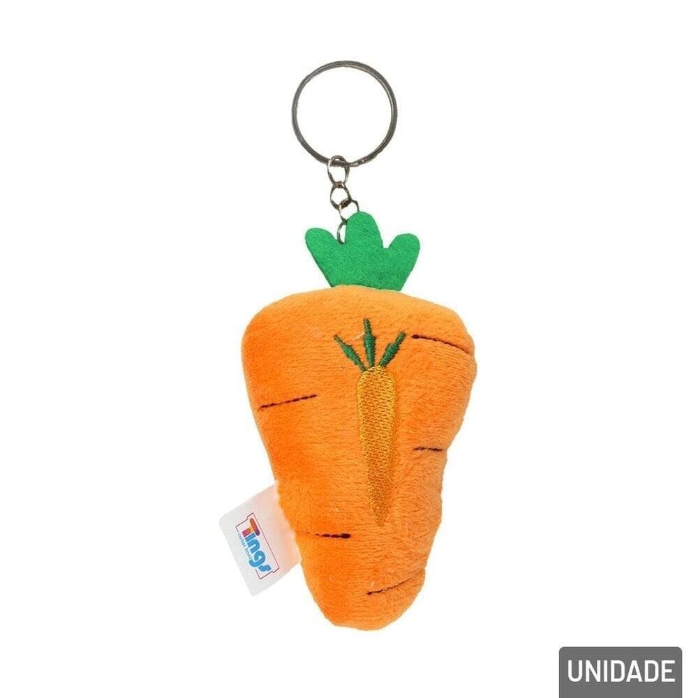Chaveiro de Pelúcia Páscoa 10cm Cenoura Laranja - Tudo em Caixa
