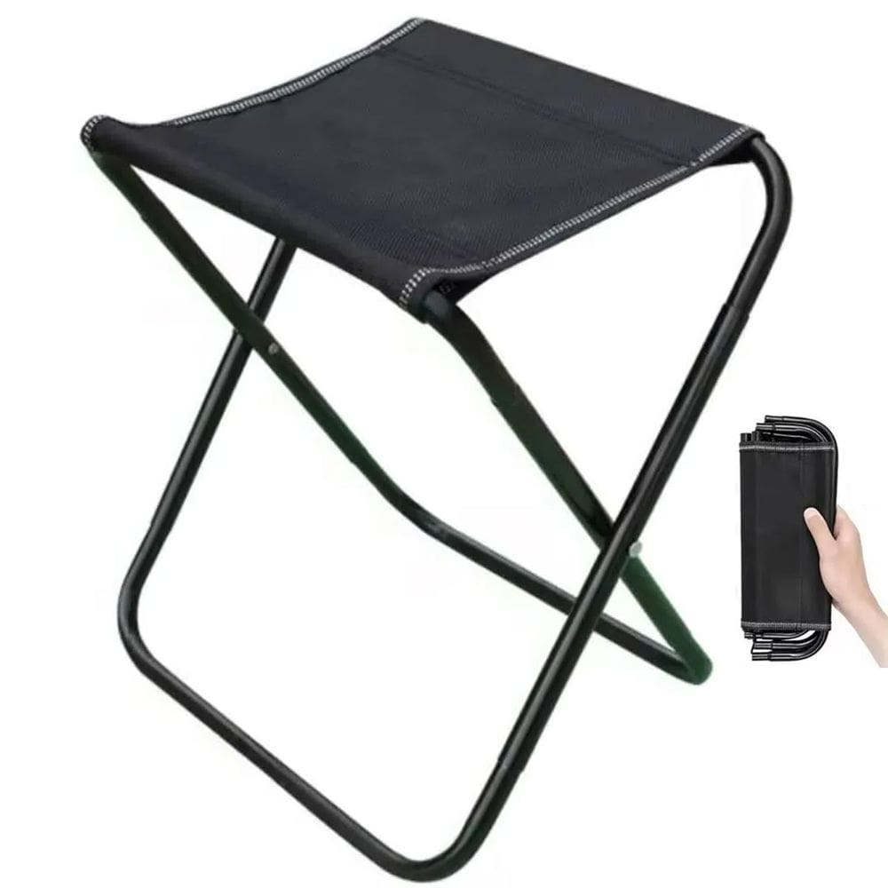 Banco Banqueta Dobravel Banquinho Portatil Cadeira Camping Acampamento Pesca Praia Passeio Ar Livre Piquenique Lazer