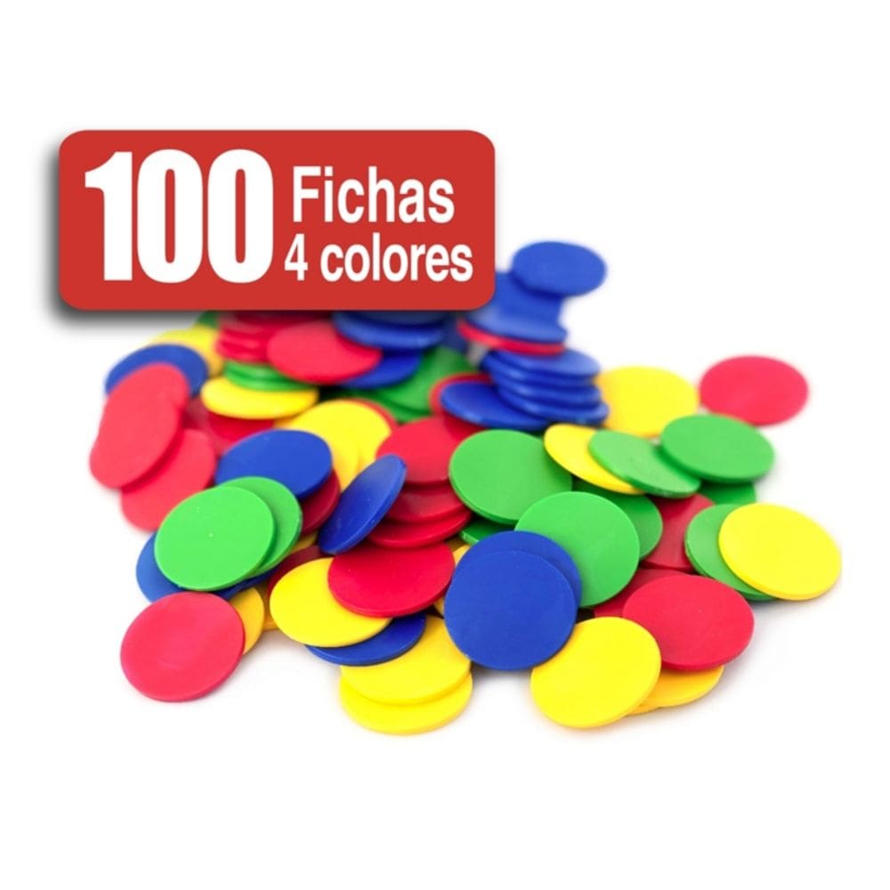 Telhas de plástico de 100 peças para contagem e jogos - Pré-escola