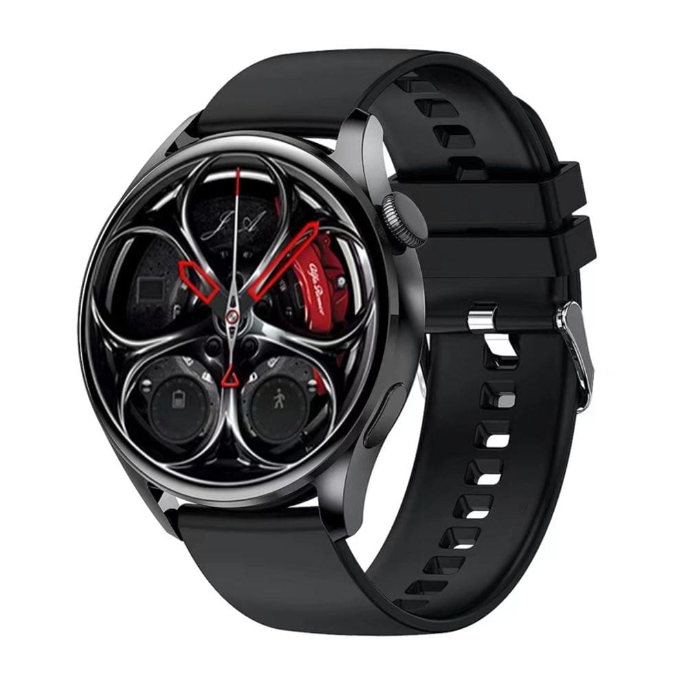 Relógio inteligente Smartwatch QS9 redondo preto