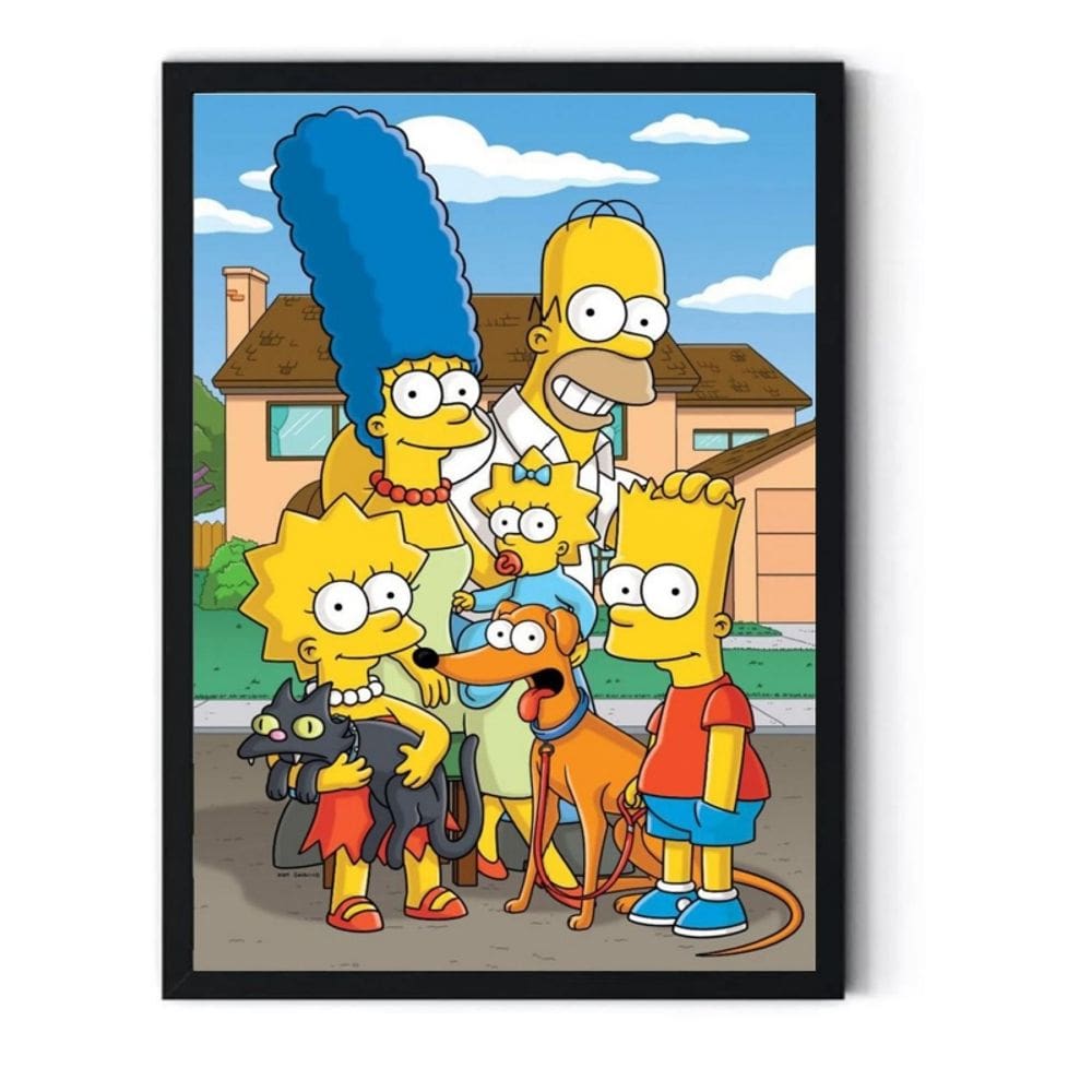 Porta-retratos decorativo Simpson Family 30x40cm Black Wood