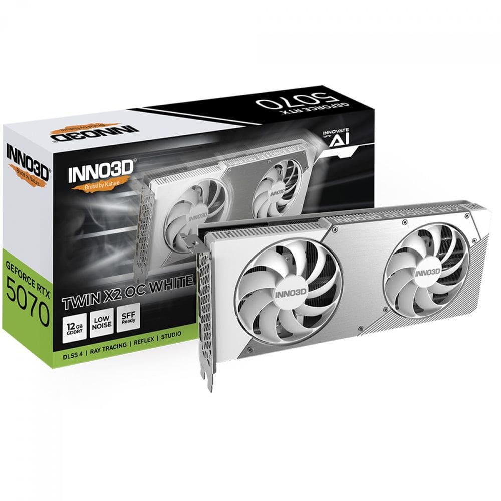 Gpu INNO3D Geforce RTX 5070 TWIN X2 OC White 12GB 192BITS GDDR7 N50702-12D7X-195064W