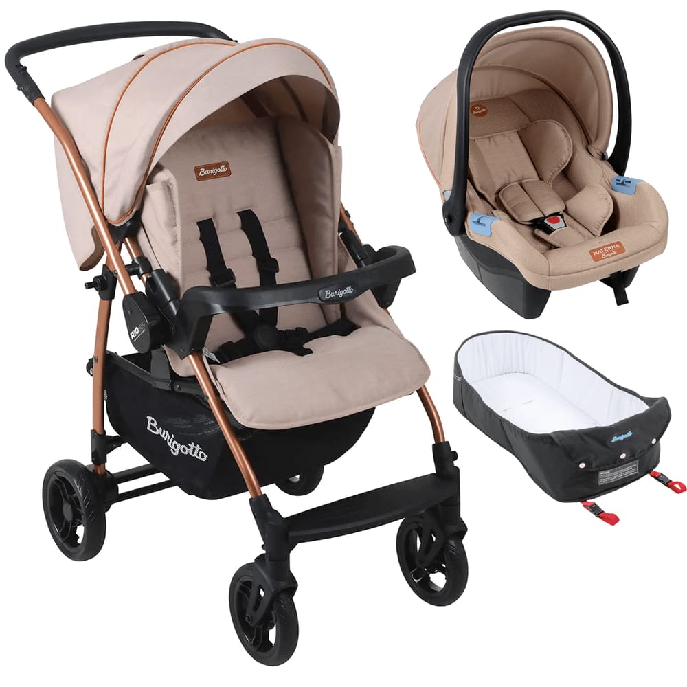 Carrinho de Bebê Burigotto Travel System Rio K 22 Ninho Mon Amour