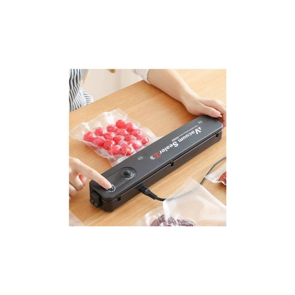 Seladora a vácuo 2 em 1 Seladora de sacos 220V 100W preta