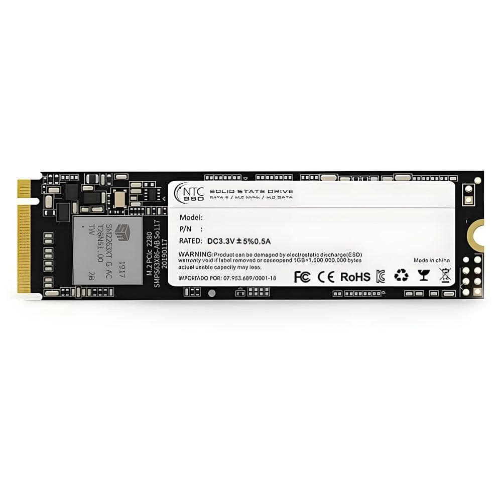 SSD M.2 2TB NTC - NVMe - Leitura 1600MB/s Gravação 800MB/s - NTCKF6M.2NVME/256GB