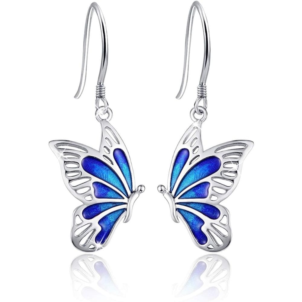 Brincos borboleta de prata 925 para mulheres, meninas e adolescentes