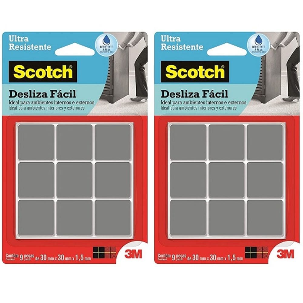 Kit com 18 Feltro Moveis ULTRA Resistente Quadrado Medio