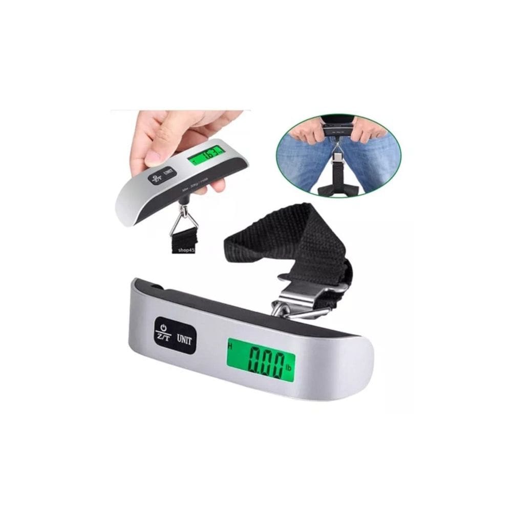 Balança de bagagem digital com display LCD portátil de 50 kg/110 libras