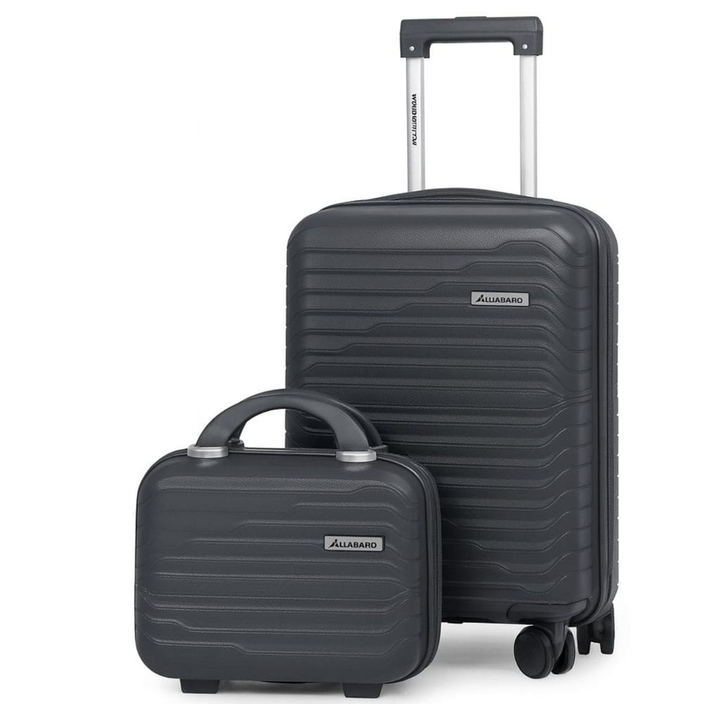 Kit Mala de Bordo 10kg + Frasqueira de Viagem em Polipropileno Zíper Anti Furto 360º - Portland - Allabard