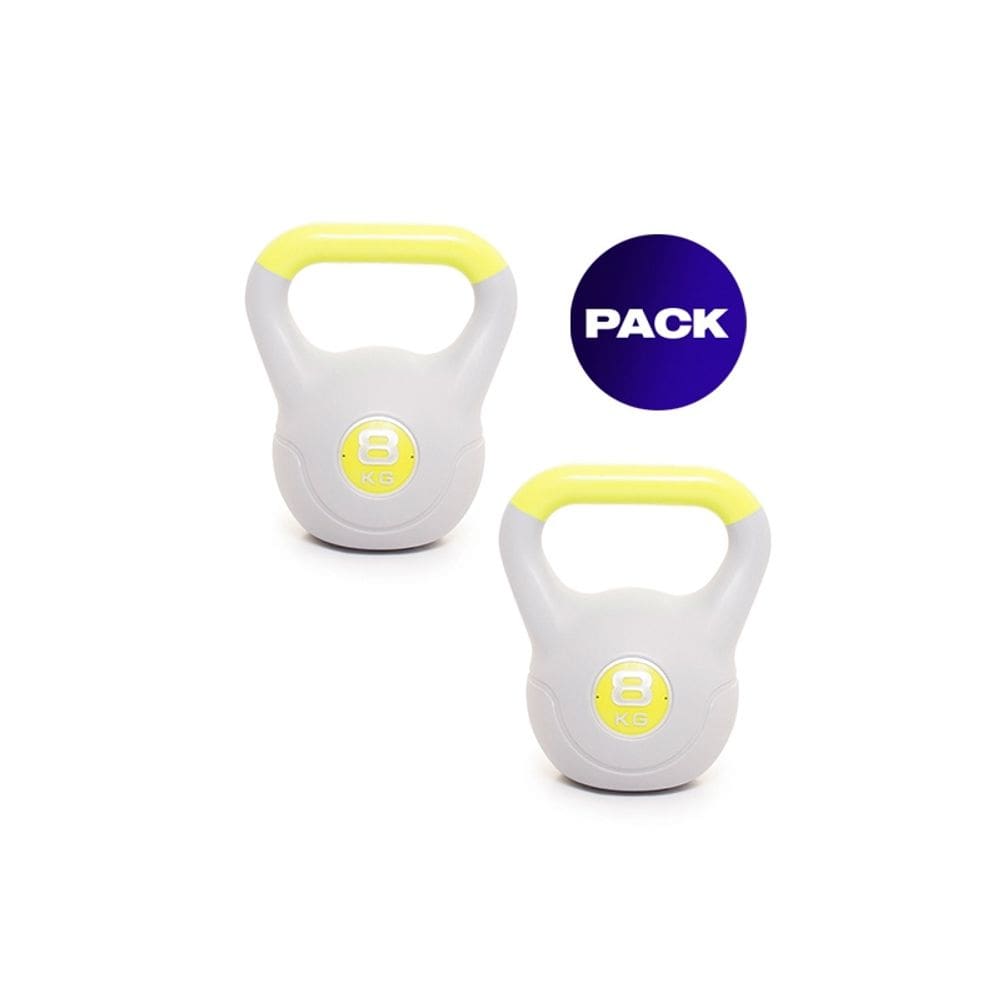 Kettlebell Russian Weak PVC, pacote de 8 kg, 2 unidades