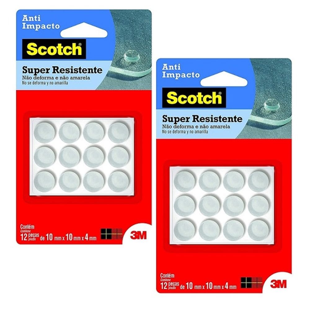 Kit com 24 Protetor ANTI-IMPACTO 3M SCOTCH Redondo Medio