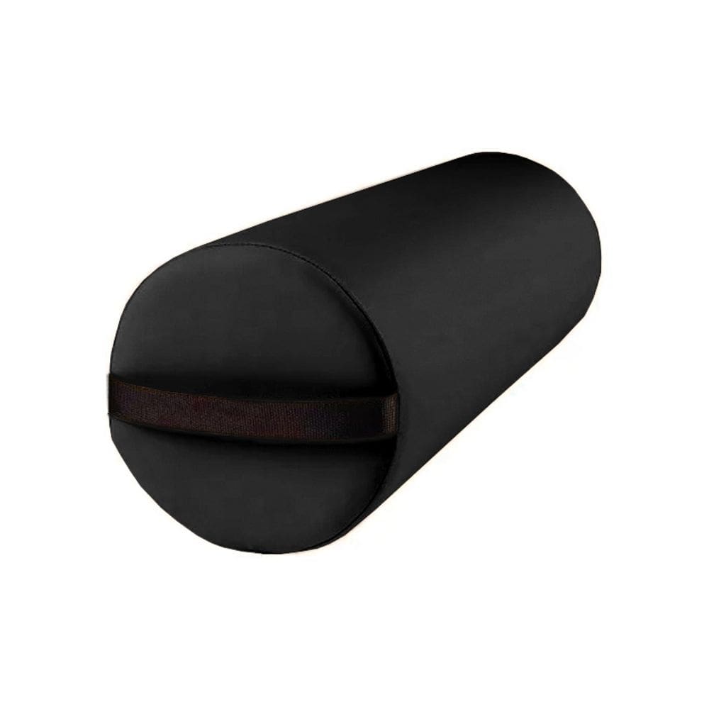 Almofada Bolster para maca redonda EBA05 preta 22x55 cm