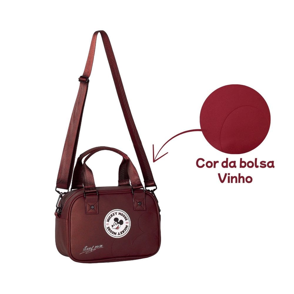 Bolsa Transversal Mickey Urbano Casual Feminina Moderna