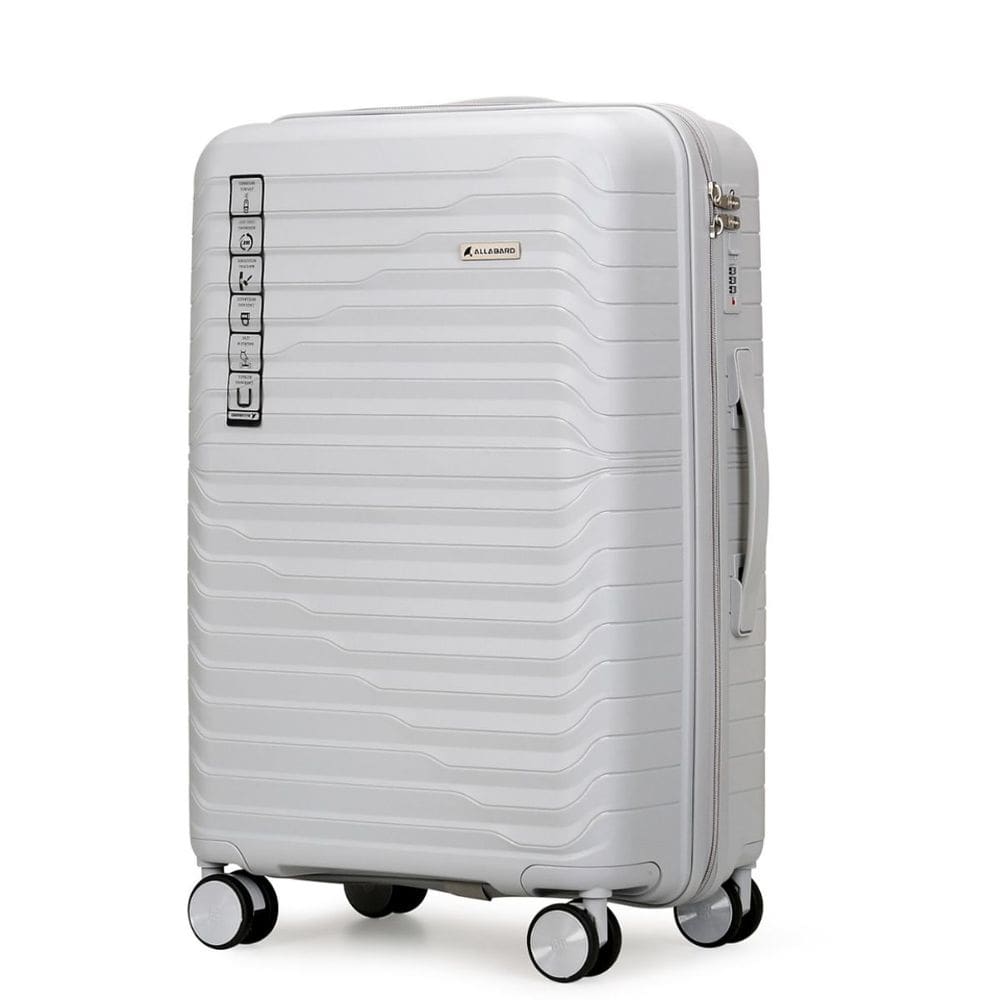 Mala de Viagem 23kg Média em Polipropileno Anti Impacto Zíper Anti Furto Rodas 360º - Portland - Allabard