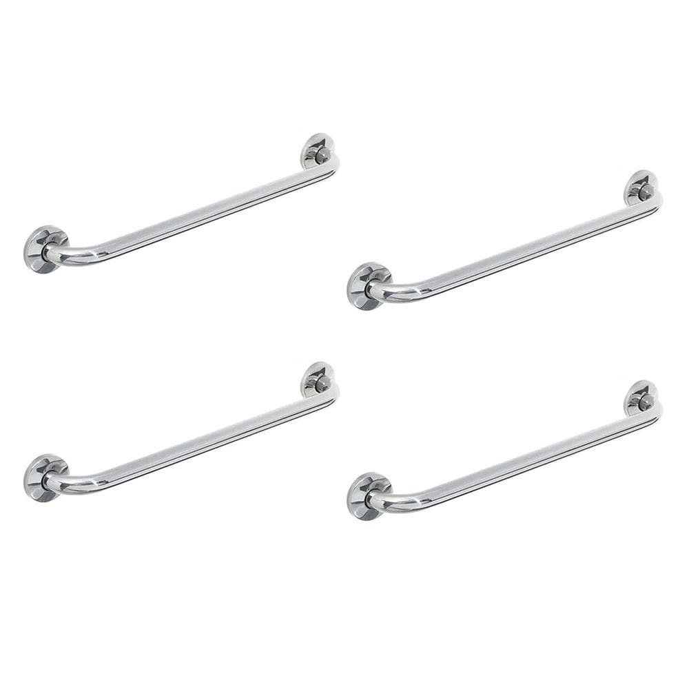 Alça Barra de Apoio 80cm Inox Kit 4 Uni Idoso Deficiente Cadeirante Suporte Corrimao Box Banheiro Escada Evita Queda