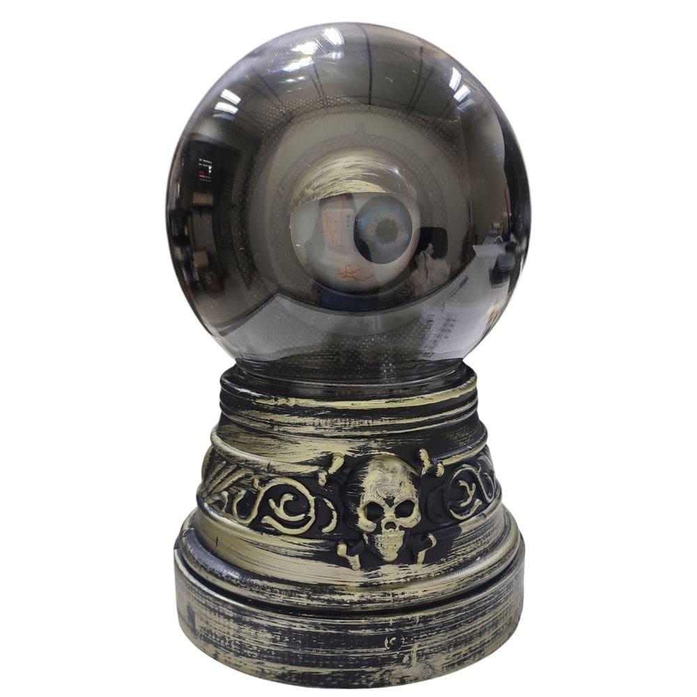 Bola Cristal Olho Magico Hallowen Acende Mexe Som Campainha Medo Susto Terror Festa Decoraçao Dia Das Bruxas