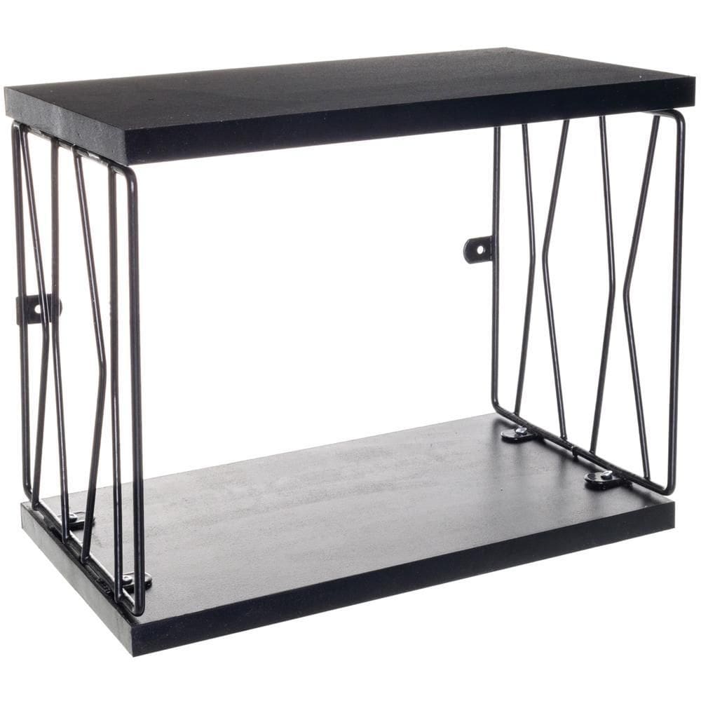 Nicho De Parede Aço e Madeira P Black