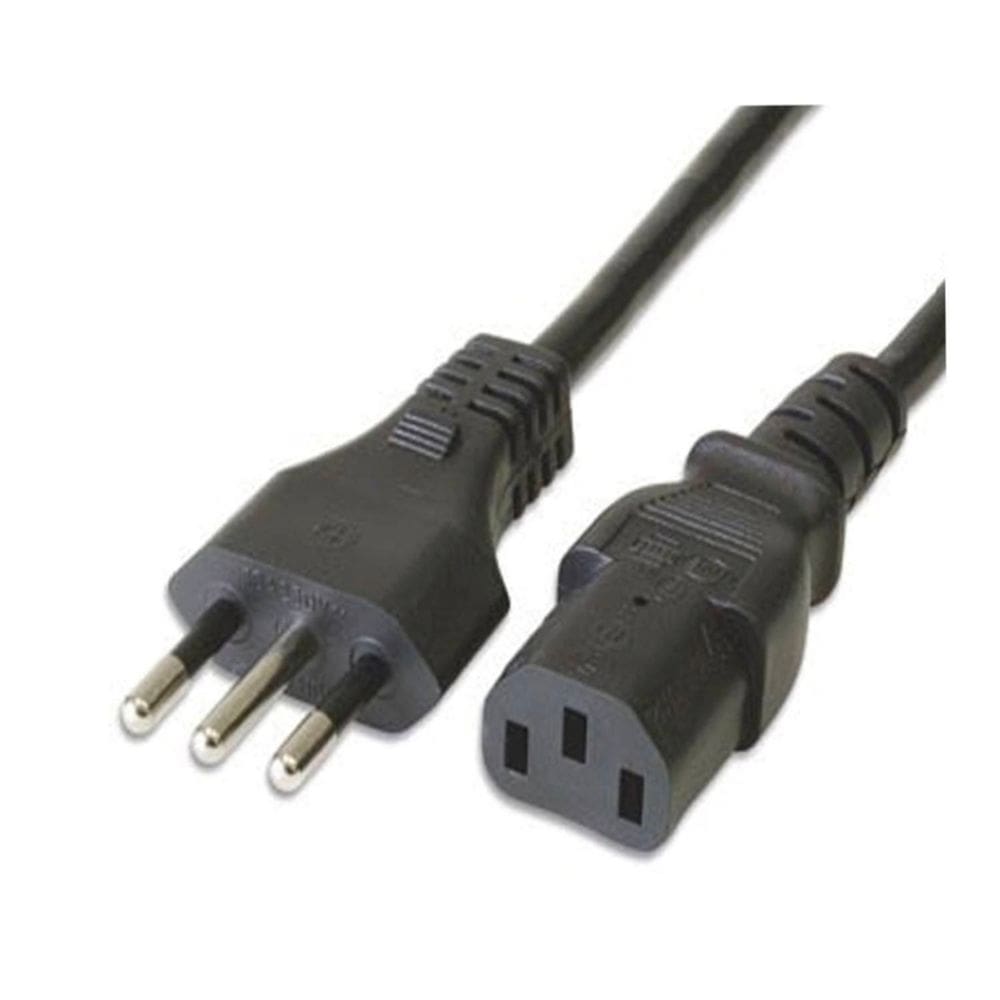 Cabo de alimentação para PC 1,8 m 220V 10A conector C13 fêmea preto