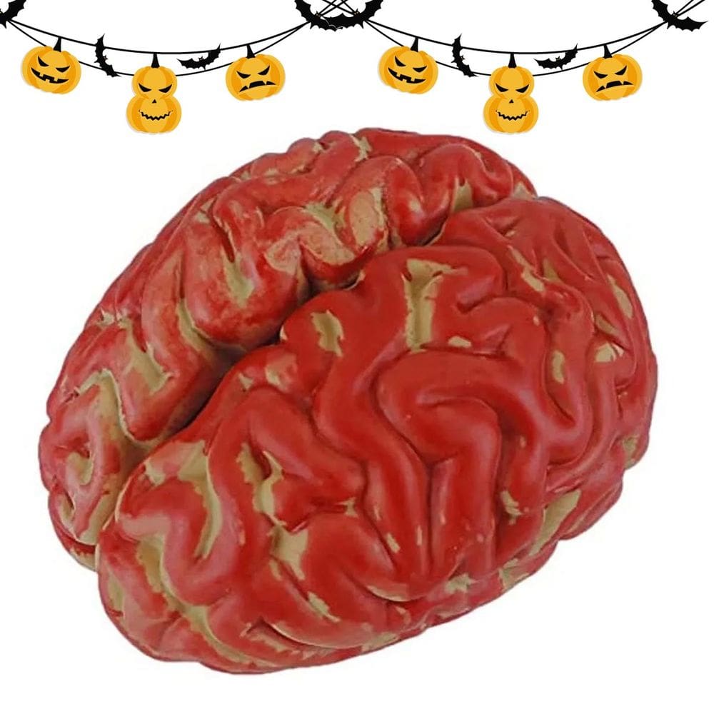 Cerebro Falso Sangue Artificial Halloween Dia das Bruxas Festa Tematica Realista Terror Susto Decoraçao Horripilante