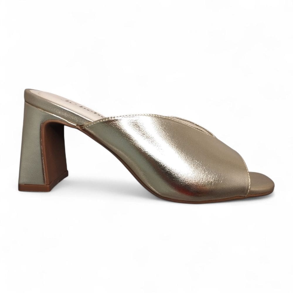 Tamanco Bebecê T6040-721 Salto Bloco Metalizado