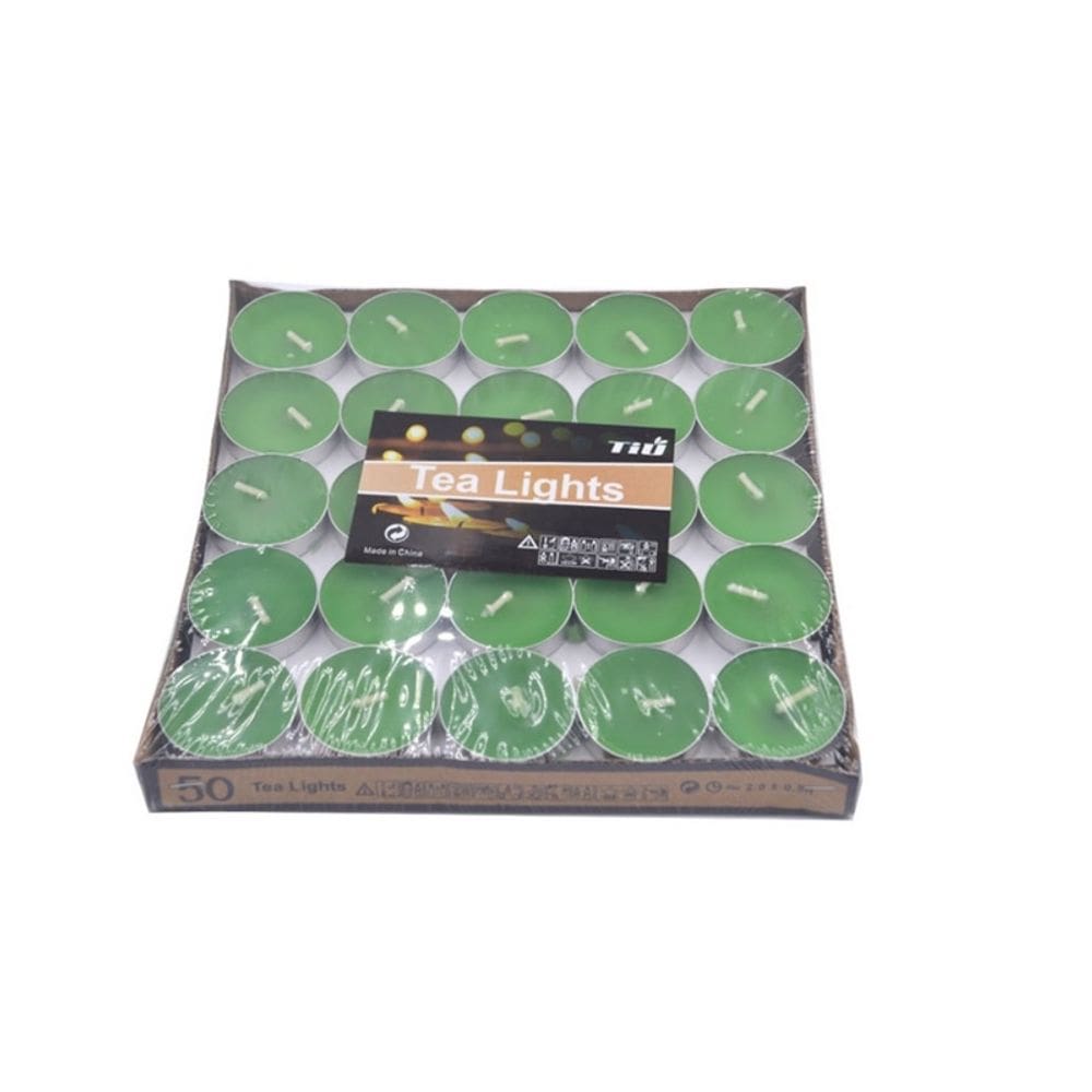 Conjunto de velas Tea Light de 50 0,9x3,5 cm verdes