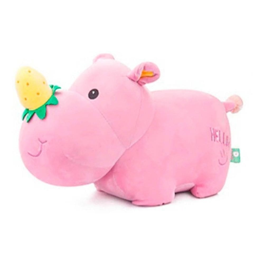 Brinquedo de pelúcia Rhino Plush Fruit com nariz rosa para todas as idades