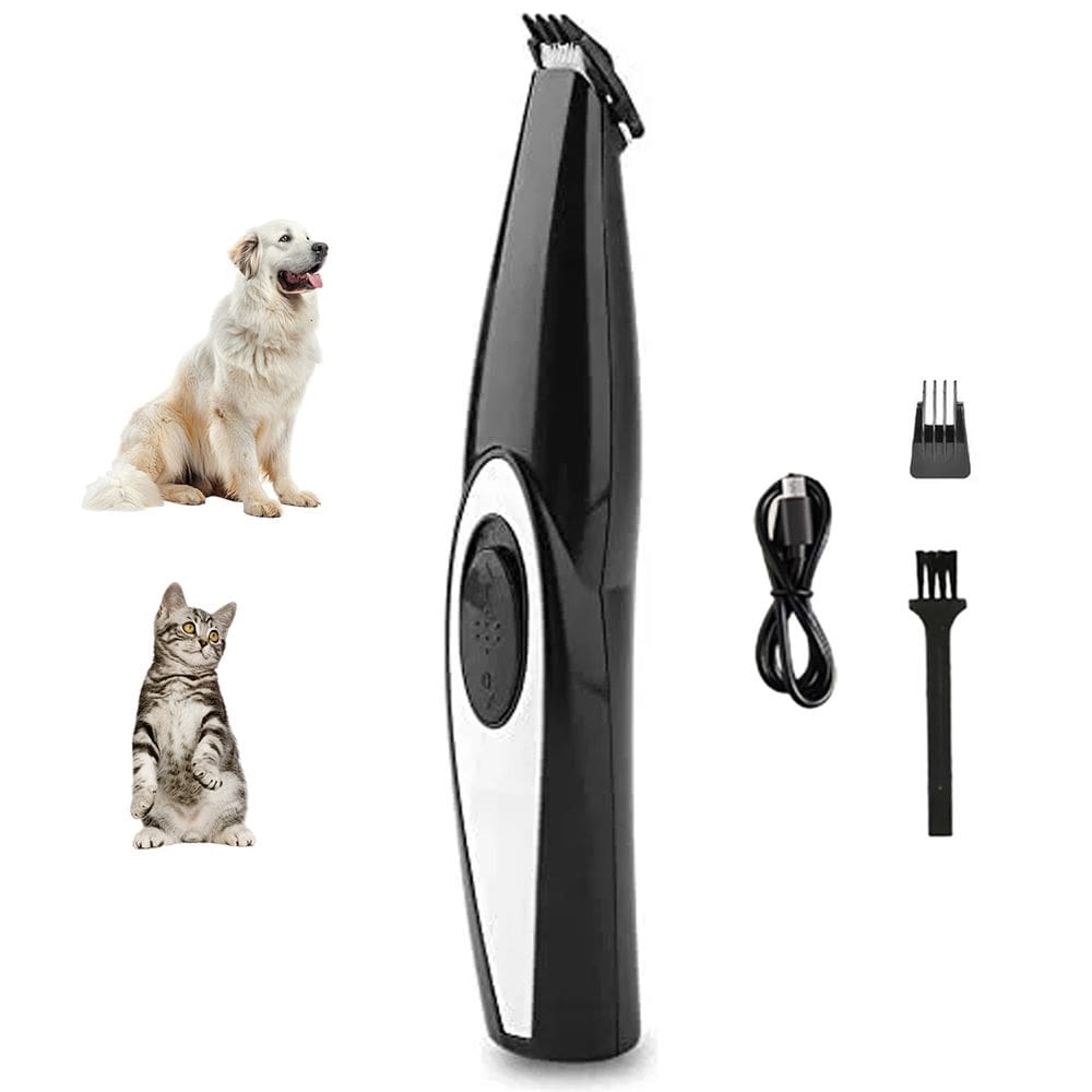 Maquina de Tosa Pelo de Pata Orelhe Gato Cao Cachorro Aparador Sem Fio USB Silenciso Animal de Estimaçao