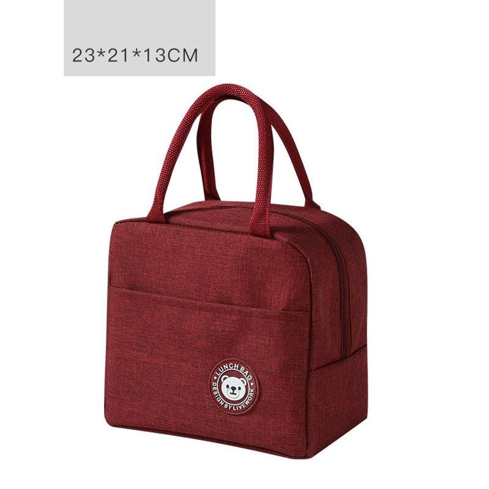 Lancheira tipo carteira Oxford Cloth, capacidade de 6L