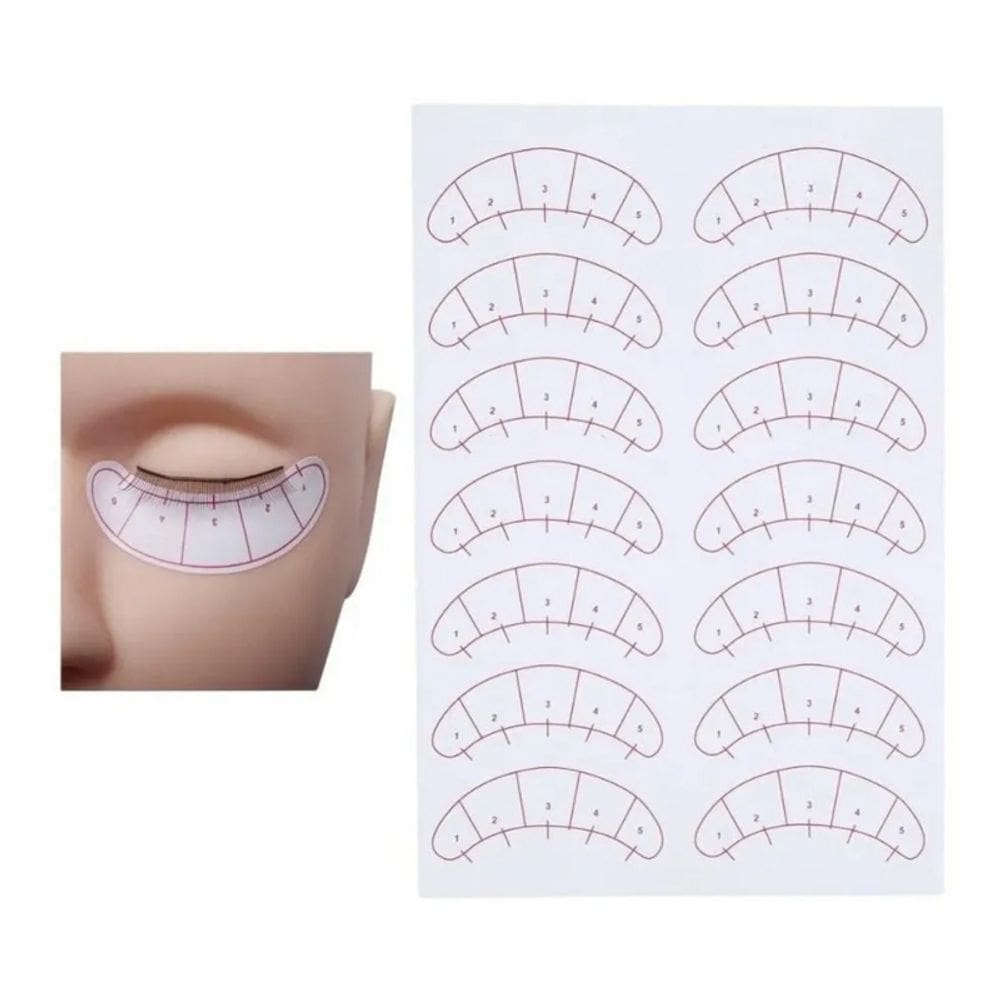 Adesivos de guia de extensão de cílios 3D 70 pares