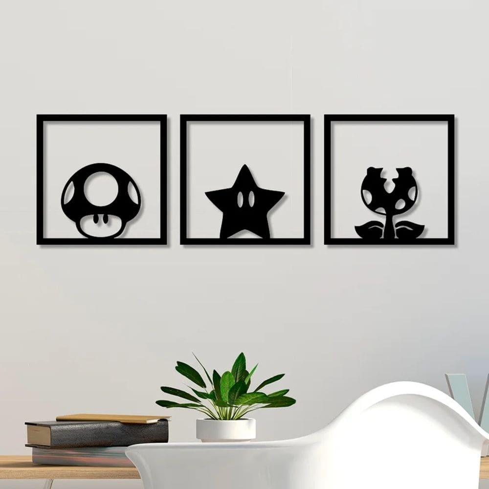 Conjunto de pintura decorativa World Mario Bross Crafts de 3 a 30 cm