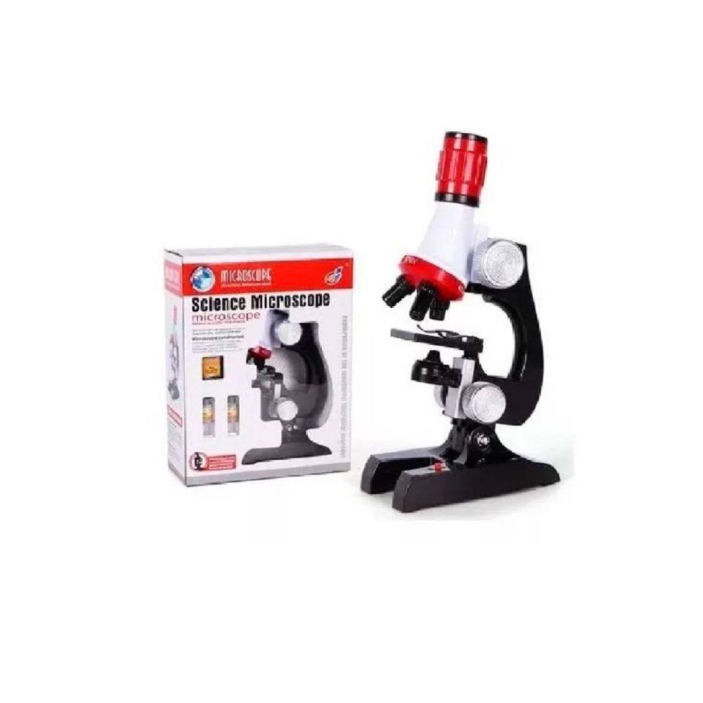 Kit de microscópio educacional de brinquedo para crianças com display LED