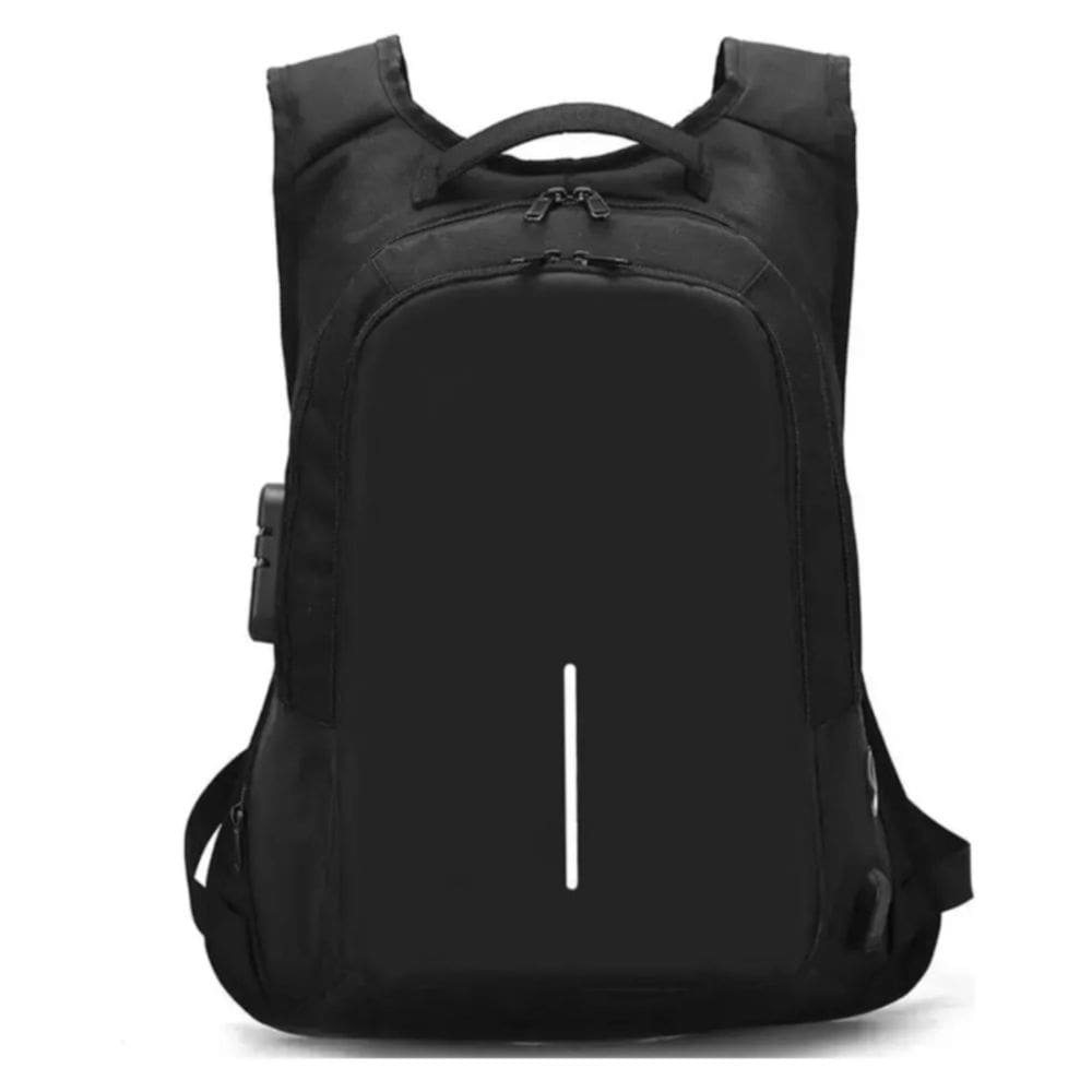 Mochila impermeável, suporte USB urbano anti-roubo para notebook