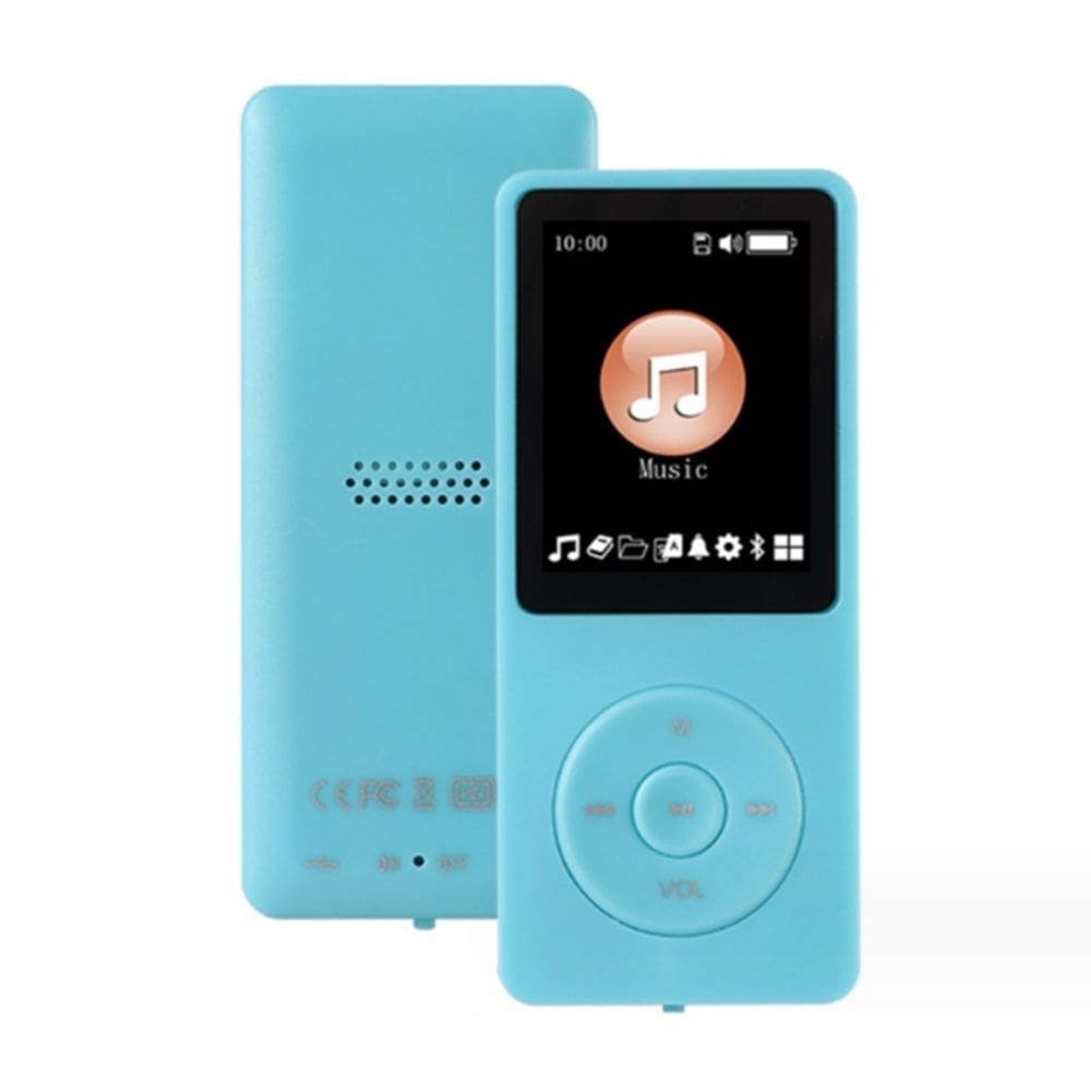 Leitor de música MP3 Bluetooth de 64 GB azul com tela de 1,8”