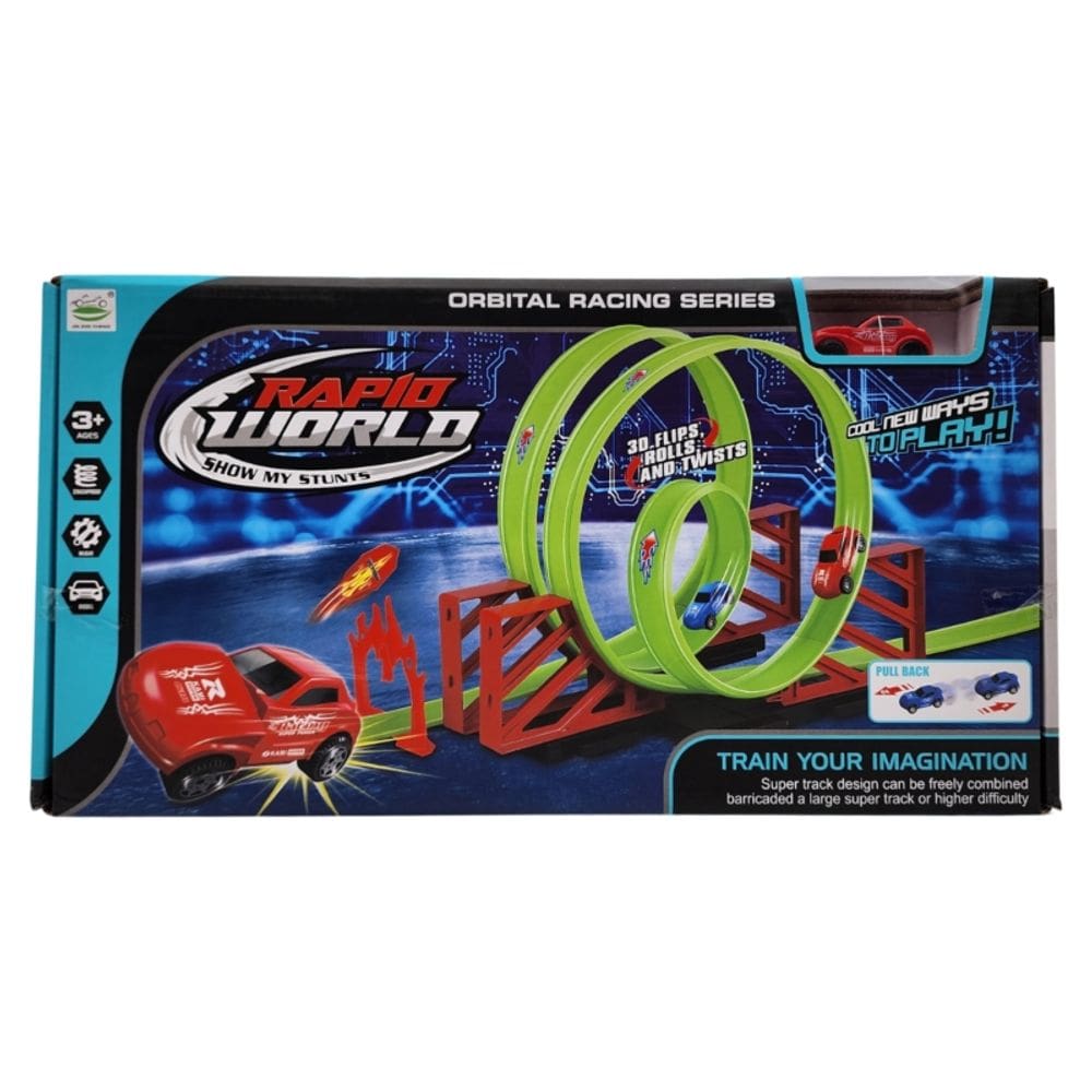 Race Track Rapid World Launch Autitos para crianças