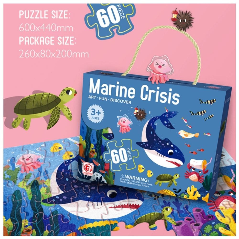 Puzzle Big Blocks Ocean Crisis 60 peças para crianças de 4 a 8 anos