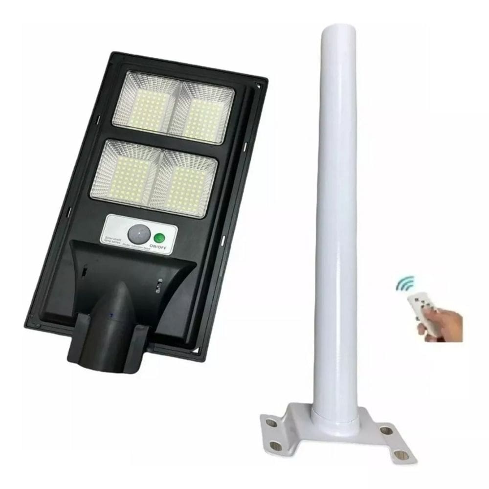 Refletor LED externo Solar 90W 3600lm com controle remoto