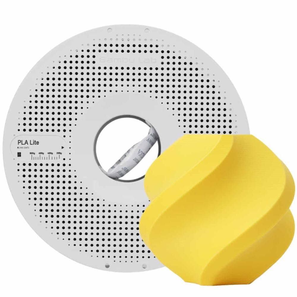 Filamento PLA Lite Bambu Lab para Impressora 3D Amarelo 1 Kg