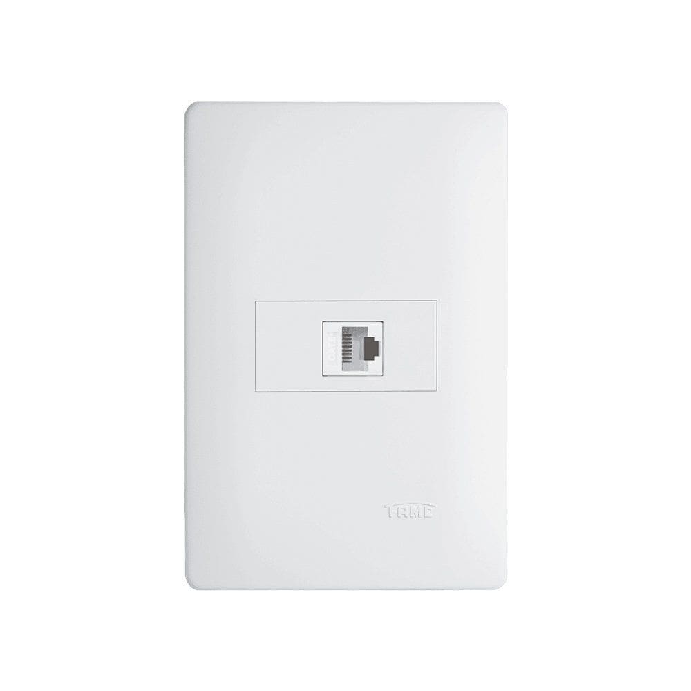 Tomada para Rede de Informática Fame Habitat RJ45 Cat6 8 Vias com Placa 4x2