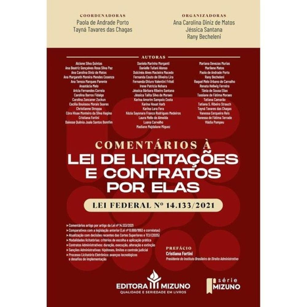 Comentários À Lei De Licitações E Contratos Por Elas - 2025