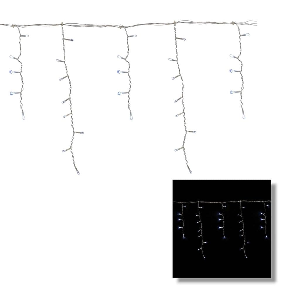 Cortina de LED 100 Lâmpadas Branca 220V 8 Funções 2,5m - Tuut