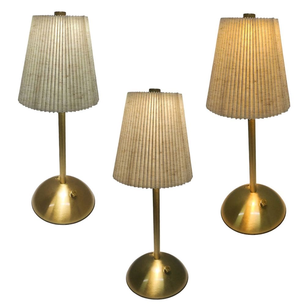 Luminaria de Mesa Abajur 3 Tons LED Kit 3 uni USB Bateria Recarragavel Quarto Sala Cabeceira Controle de Intensidade