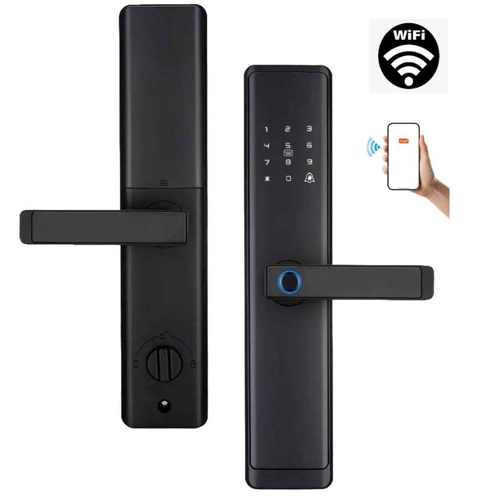Fechadura Eletronica Digital Wifi App Chave Cartao Celular Smartphone Porta Segurança Residencial Alarme Sonoro