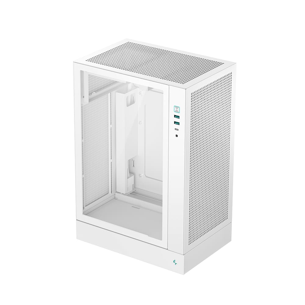 Gabinete Gamer DeepCool Mid Tower CH170 Plus Vidro Temperado Branco