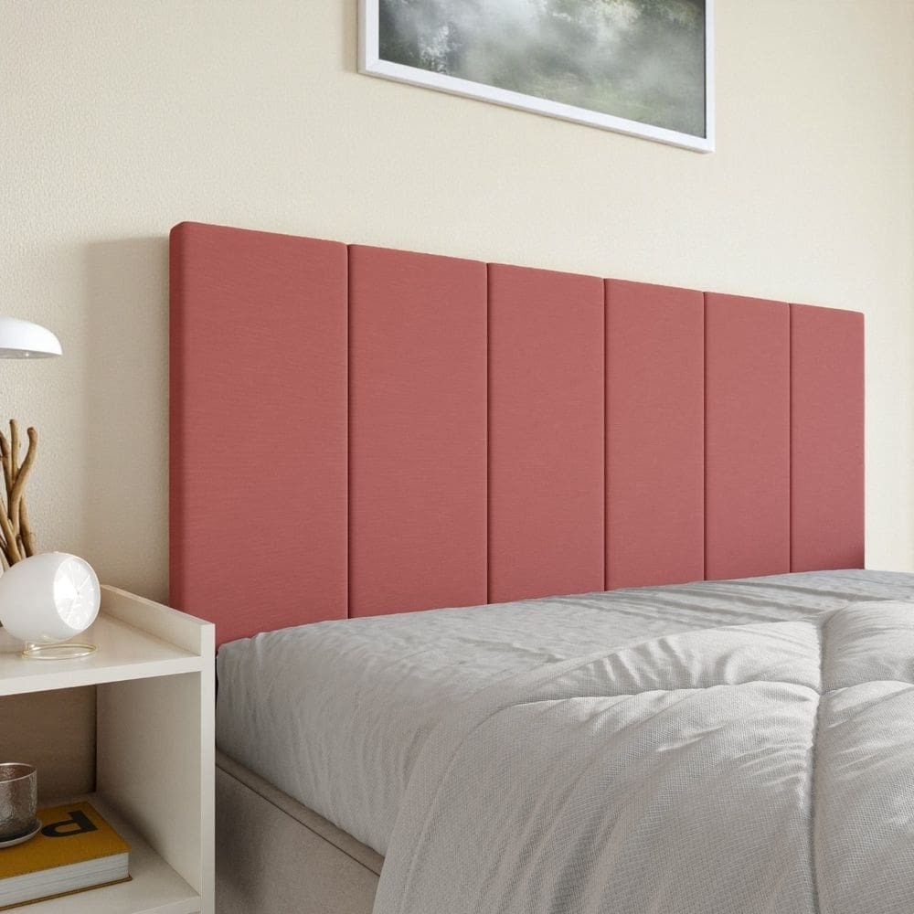 Cabeceira Cama Queen Estofada Dobrável 160cm Lisa Painel Suspenso Box