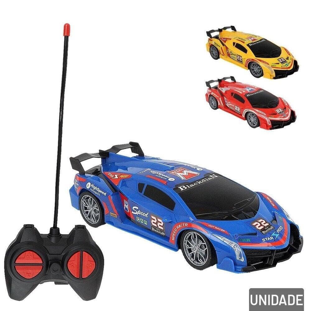 Carrinho de Controle Remoto com LUZ Color - Tudo em Caixa