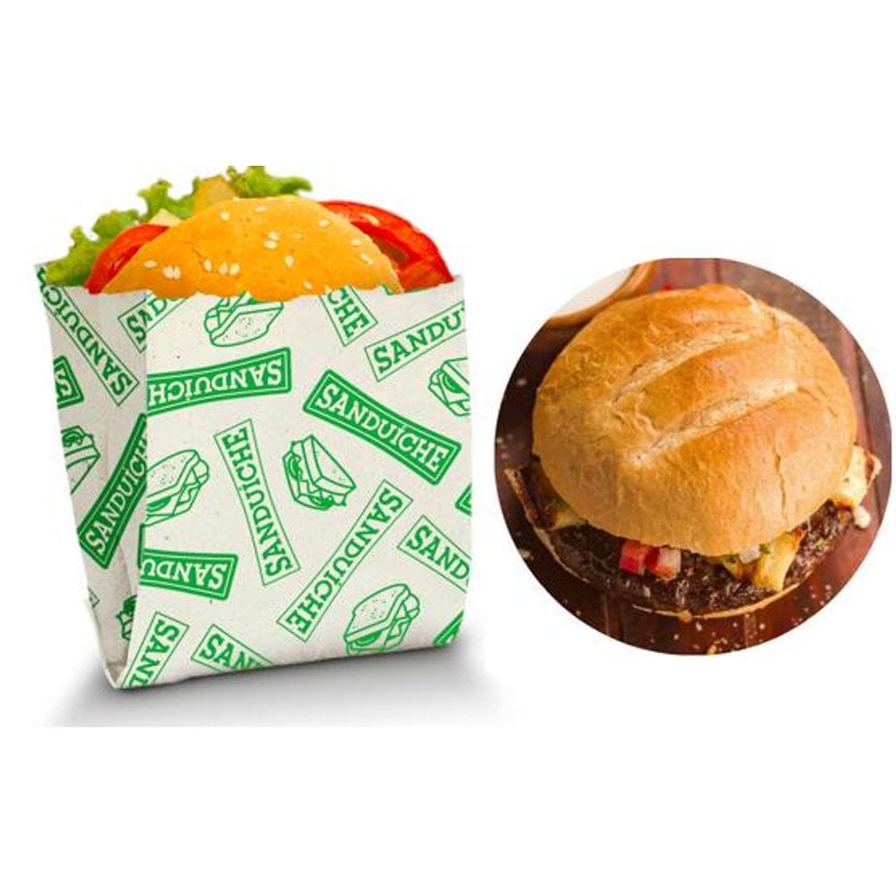 50 Sacos De Papel Estampado  Mini Sanducihe  7,5x9cm