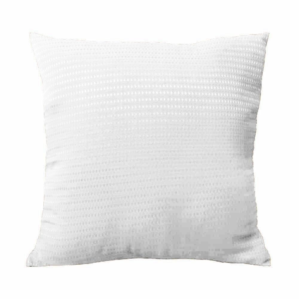 Jogo 4 Capa Almofada Decorativa Branca Piquet 45X45 Zíper